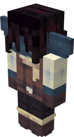 Blockbench model of a blue goblin "Kuruk"